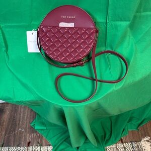 Ted Baker  Round Burgundy Crossbody Bag